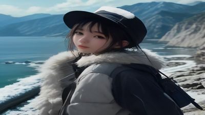 情侣在旅途中拍摄的浪漫旅行Vlog，男女爱情视频旅行记录类，山海背景广阔大气